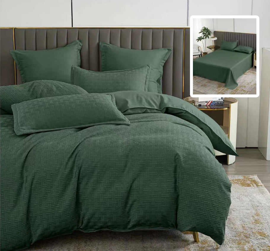 LENJERIE DE PAT WHITE BLISS STRIPE 6 PIESE CU CEARCEAF - VERDE