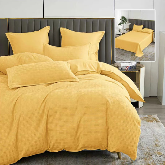 LENJERIE DE PAT WHITE BLISS STRIPE 6 PIESE CU CEARCEAF - GALBEN